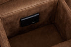 MaxView Media Mocha 6-Piece Power Reclining Sectional with Immersive Sound System