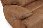 MaxView Media Mocha 6-Piece Power Reclining Sectional with Immersive Sound System