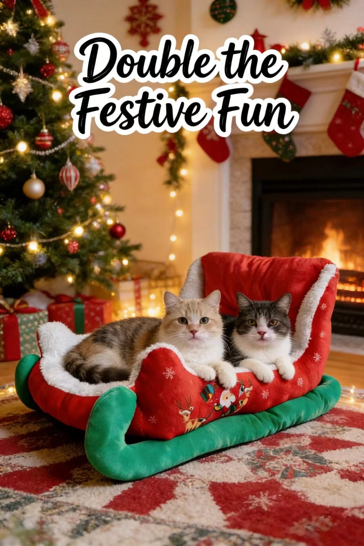Christmas Sleigh Pet Bed Jane's Pet Boutique