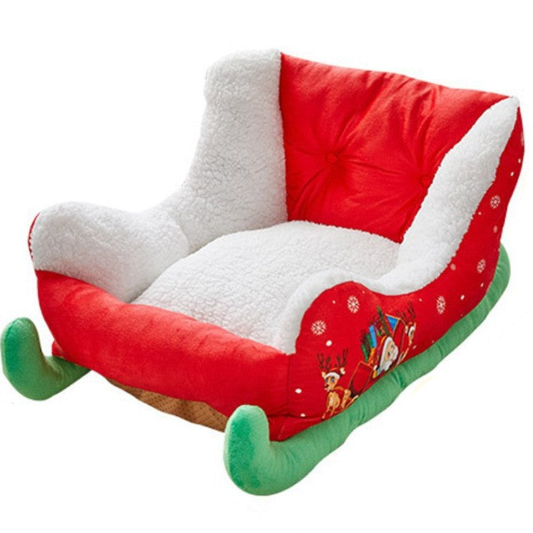 Christmas Sleigh Pet Bed Jane's Pet Boutique