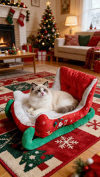 Christmas Sleigh Pet Bed Jane's Pet Boutique