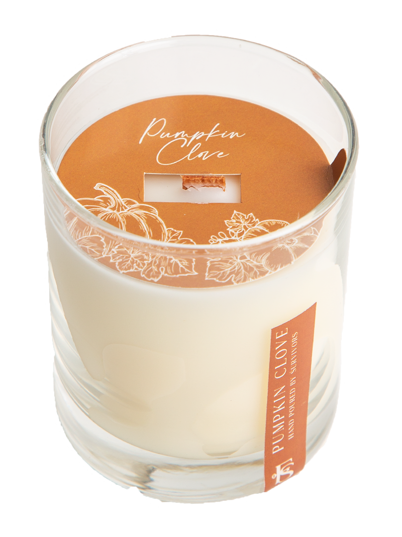 Pumpkin Clove 7.5 oz Wooden Wick Candle Freedom Studios