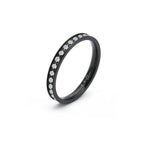 RG111B B.Tiff Black Stacking .01 ct Eternity Ring [Thin Band]