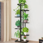 7-Tier Metal Plant Stand Indoor Outdoor Flower Shelf Multi-Layer Display Rack, Space-Saving Organizer for Living Room Balcony