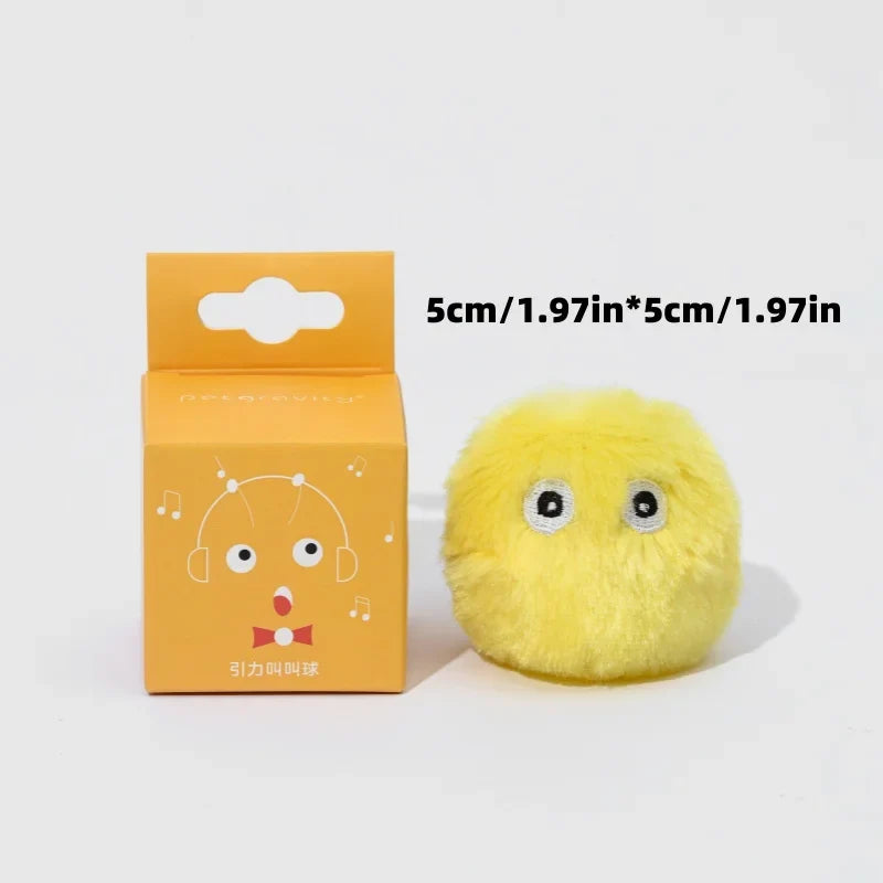 Interactive Ball Smart Cat Toys Plush Electric Catnip Training Toy Kitten Touch Sounding Pet Product Squeak Toy Ball