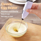 Portable Milk Frother Handheld Mixer | Electric Coffee Foamer Whisk