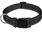 1PC Reflective Dog Collar with Buckle Adjustable Safety Nylon Collars for Small Medium Large Dogs