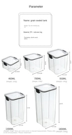 Sealed Jars Kitchen Grain Storage Organizer Large Tank Plastic Moisture-proof Storage Box Household Seasoning Jars Set