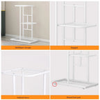 7-Tier Metal Plant Stand Indoor Outdoor Flower Shelf Multi-Layer Display Rack, Space-Saving Organizer for Living Room Balcony