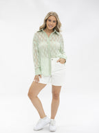 Kathryn Classic Button-Up, Mint Lace