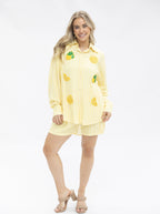 Trouser Shorts, Yellow stripes