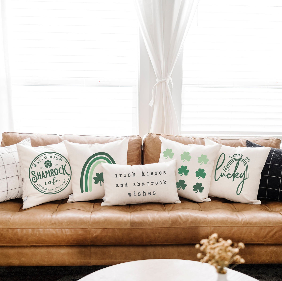 This Home Is Built On Love- 12x20 inch St Patrick's Day Pillow Cover