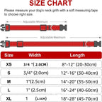 1PC Reflective Dog Collar with Buckle Adjustable Safety Nylon Collars for Small Medium Large Dogs