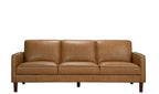 Soria Saddle Brown Top-Grain Leather Sofa