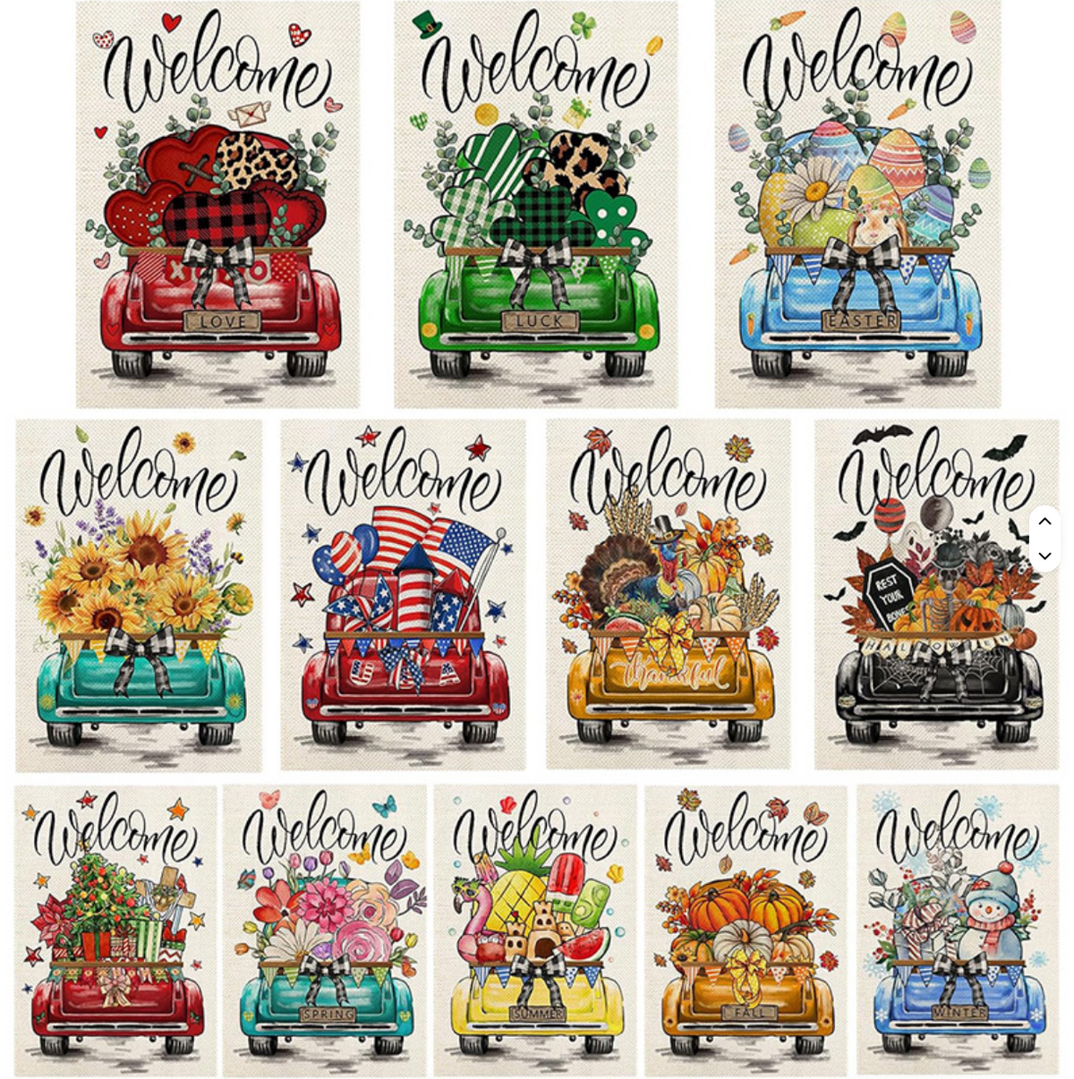 Garden Flags Truck Series (all seasons/holidays)
