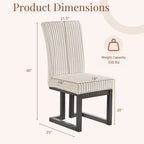 Upholstered Dining Chairs Set of 4 with Rubber Wood Legs