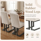 Upholstered Dining Chairs Set of 4 with Rubber Wood Legs