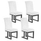 Upholstered Dining Chairs Set of 4 with Rubber Wood Legs