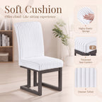 Upholstered Dining Chairs Set of 4 with Rubber Wood Legs