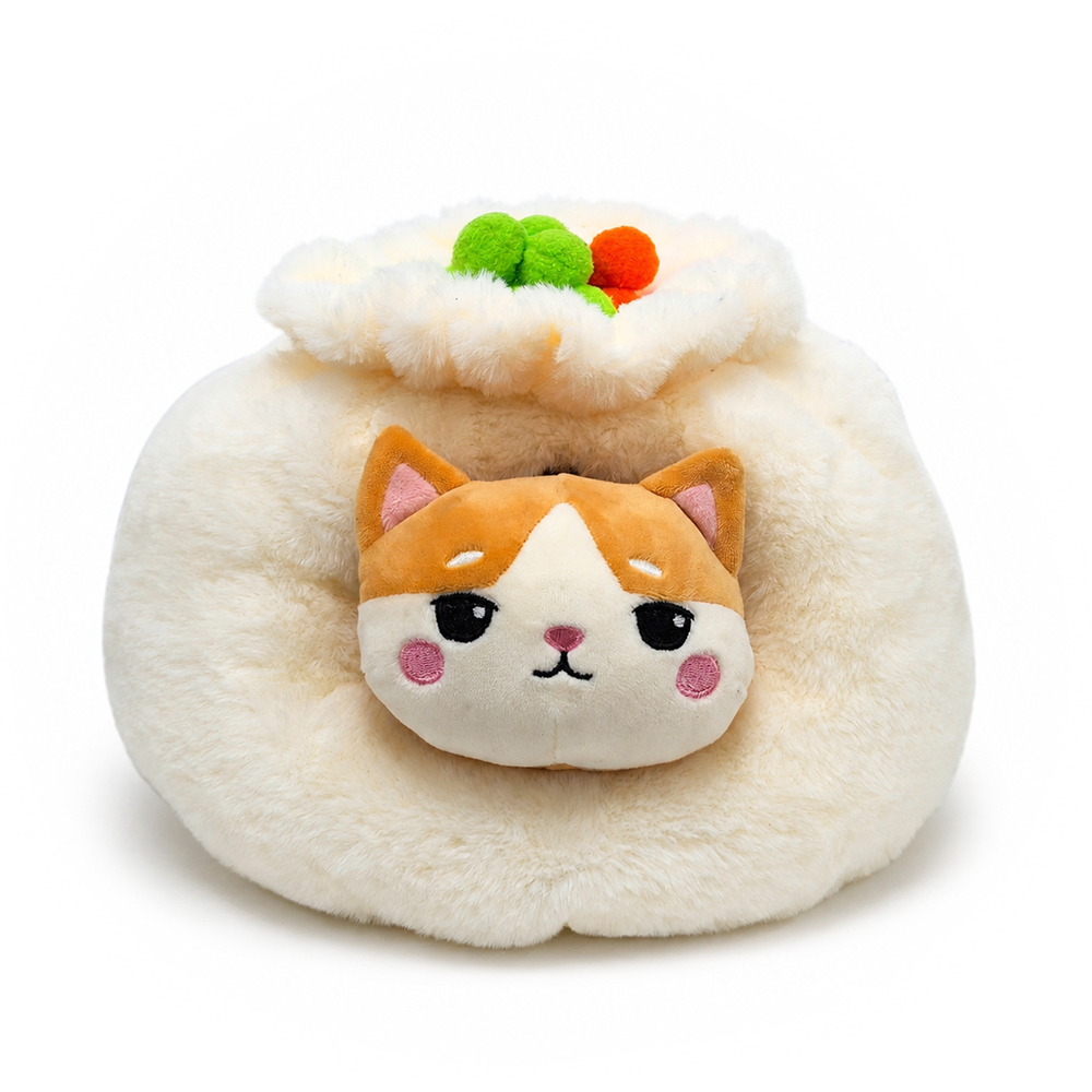 Meow Bao the Dumpling Kitty Plushie Set, 7.5" Adorable Soup Dumpling Stuffed Animal Toy for Kids OrnamentallyYou
