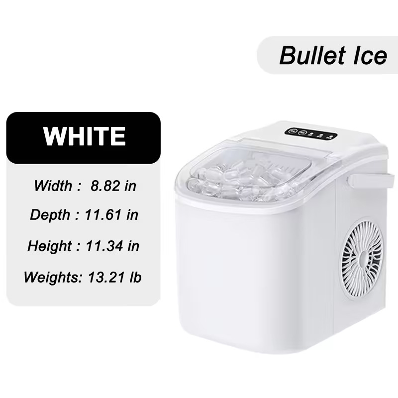 Portable Countertop Ice Maker Machine – Fast Ice Making, 2 Ice Sizes 2Dropme