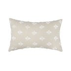 12''x20'' tufted floral lumbar support 100% cotton throw pillow | 7 colors textured daisy stitch design | boho chic lumbar & accent pillow | insert included