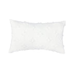 12''x20'' tufted floral lumbar support 100% cotton throw pillow | 7 colors textured daisy stitch design | boho chic lumbar & accent pillow | insert included