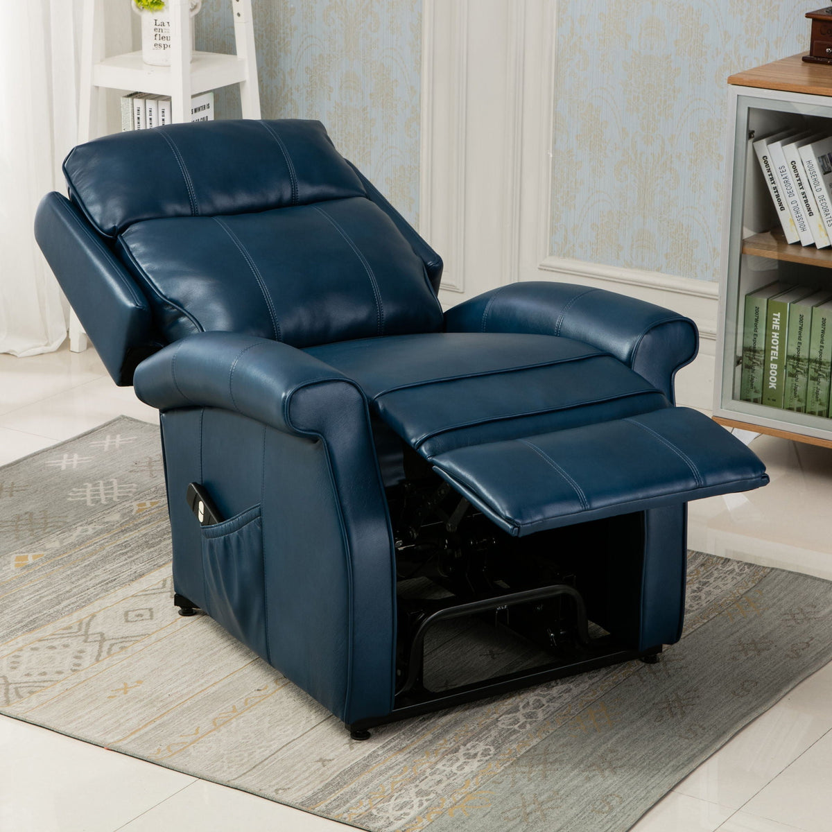 Electric Lift Chair with Recline Function - Blue, Red, or Dark Brown HouseOfZazla