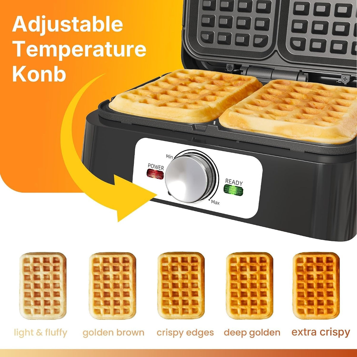 Belgian Waffle Iron 2 Slices