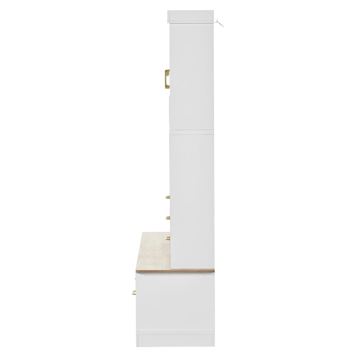 Entryway Hall Tree With Bench and Storage, 5 in 1 Coat Rack – Black or White HouseOfZazla