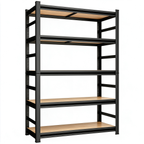 63-Inch Height Storage Shelving Unit with Five-Tier Adjustable Shelves