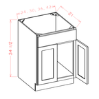 Maple Unfinished 36" Bathroom Vanity Sink Base Cabinet