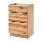 Rustic Hickory 21" 3-Drawer Base Cabinet
