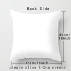 Animal Printed Pillow Cover Cartoon Giraffe Fox Bunny White Seat Polyester Decorative Cushion Cover Sofa Kids Room Alphabet Pillow Cover With Cute Animals Pillow Cases Outdoor Indoor Square Cushion Covers For Home Sofa Couch 45x45cm