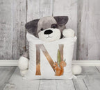Animal Printed Pillow Cover Cartoon Giraffe Fox Bunny White Seat Polyester Decorative Cushion Cover Sofa Kids Room Alphabet Pillow Cover With Cute Animals Pillow Cases Outdoor Indoor Square Cushion Covers For Home Sofa Couch 45x45cm