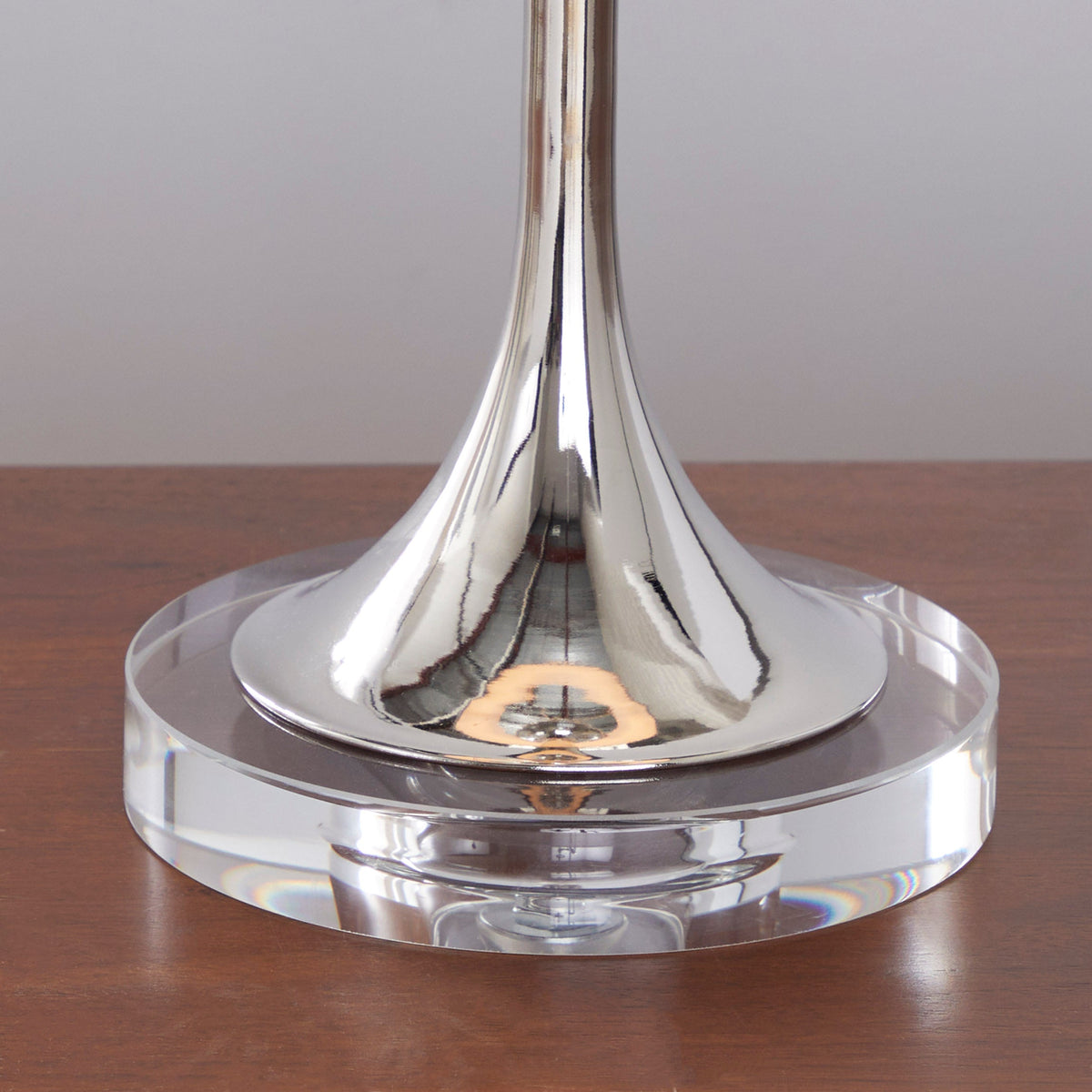 26" Contemporary Crystal Table Lamp with Polished Nickel Finish - Crystal HouseOfZazla