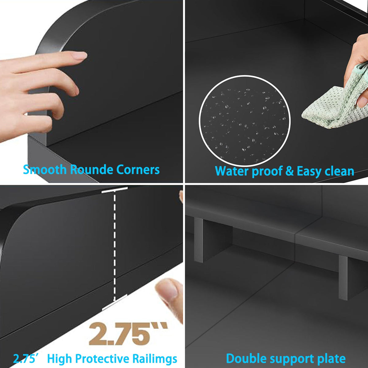 Washer Dryer Countertop with Non-slip Pads - Black HouseOfZazla