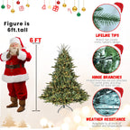 5FT The Full-Bodied Pre-Lit Evergreen Christmas Tree
