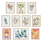 Sylvie Wildflower Bunch and Wild Salvia Framed Canvas Art Set by Sara Berrenson