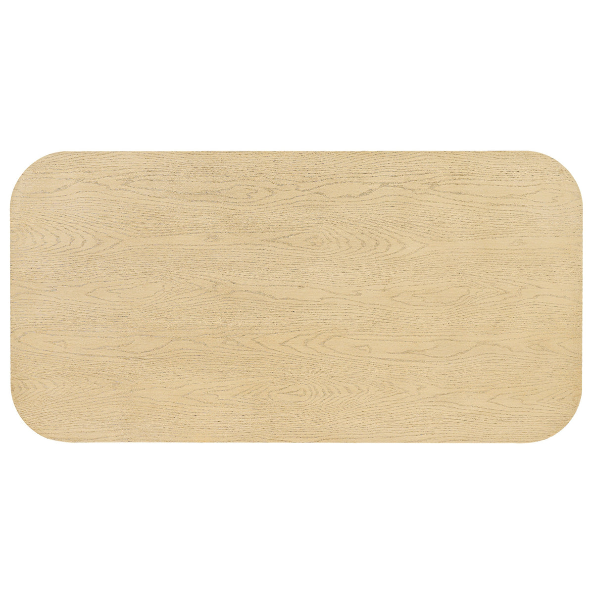 Natural Oak Veneer Dining Table with Fluted Rubber Wood Legs - Natural Oak HouseOfZazla