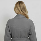Knee-Length Waffle Robe for Women