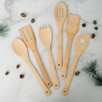 Bamboo Kitchen Utensil Holder, Kitchen Decor with Family Quote, Housewarming Gifts, Christmas Gift for Mom, Birthday Gifts for Mother