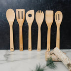 Bamboo Kitchen Utensil Holder, Kitchen Decor with Family Quote, Housewarming Gifts, Christmas Gift for Mom, Birthday Gifts for Mother
