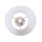 Textured Ceramic Table Lamp with Fluted Fabric Shade - White HouseOfZazla