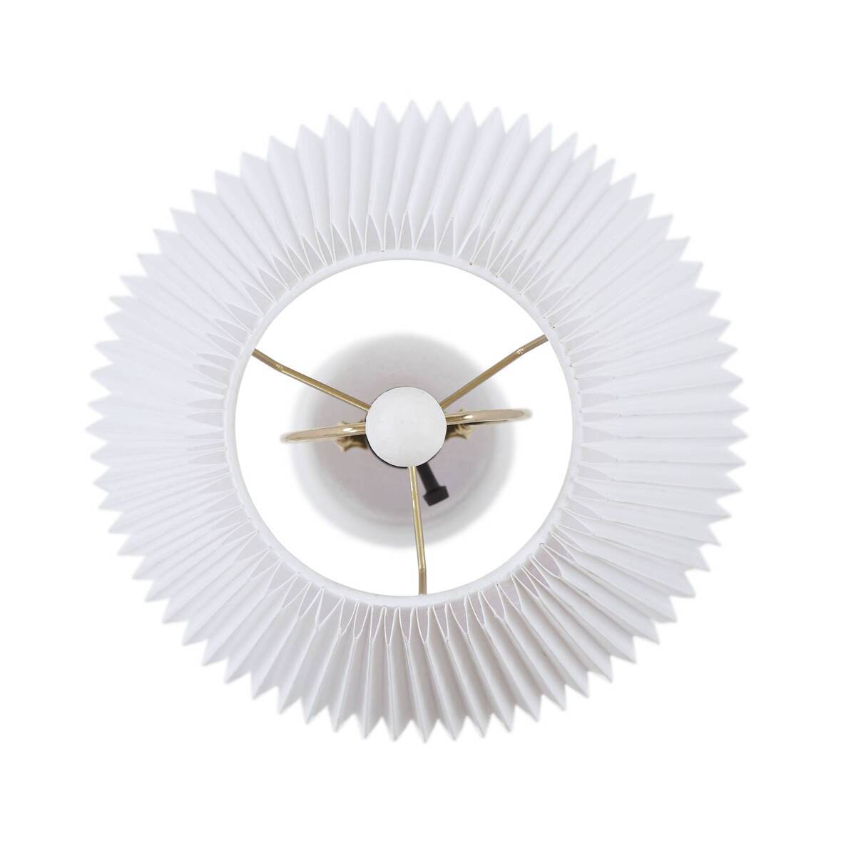 Textured Ceramic Table Lamp with Fluted Fabric Shade - White HouseOfZazla