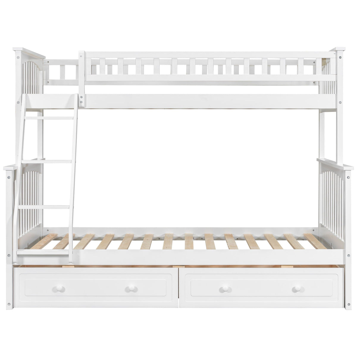 Convertible Storage Bunk Bed with Drawers - Twin Over Full HouseOfZazla