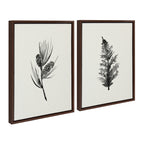 Sylvie Vintage Botanical 3 and 4 Framed Canvas Set by Teju Reval of SnazzyHues