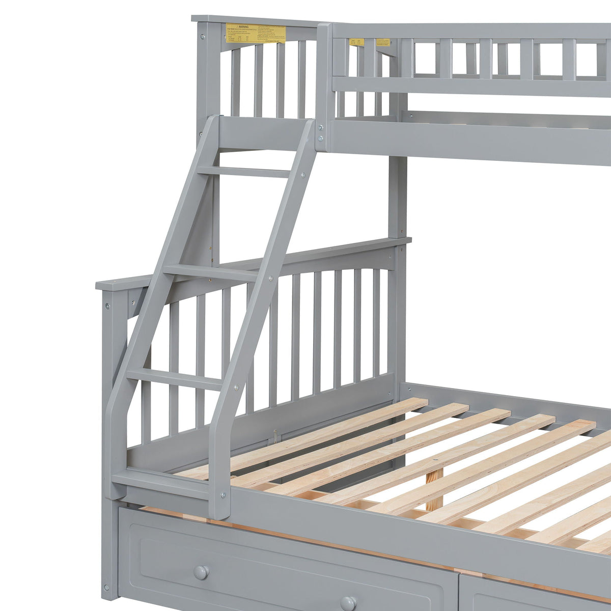 Convertible Storage Bunk Bed with Drawers - Twin Over Full HouseOfZazla