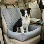 Dog Car Seat For Small Medium Dogs, Pet Front Seat Protector, Black Waterproof & Scratch-Proof Dog Car Seat Cover Booster Sofa, Non-Slip Portable Travel Safety Pet Carrier Bed For Car Truck SUV