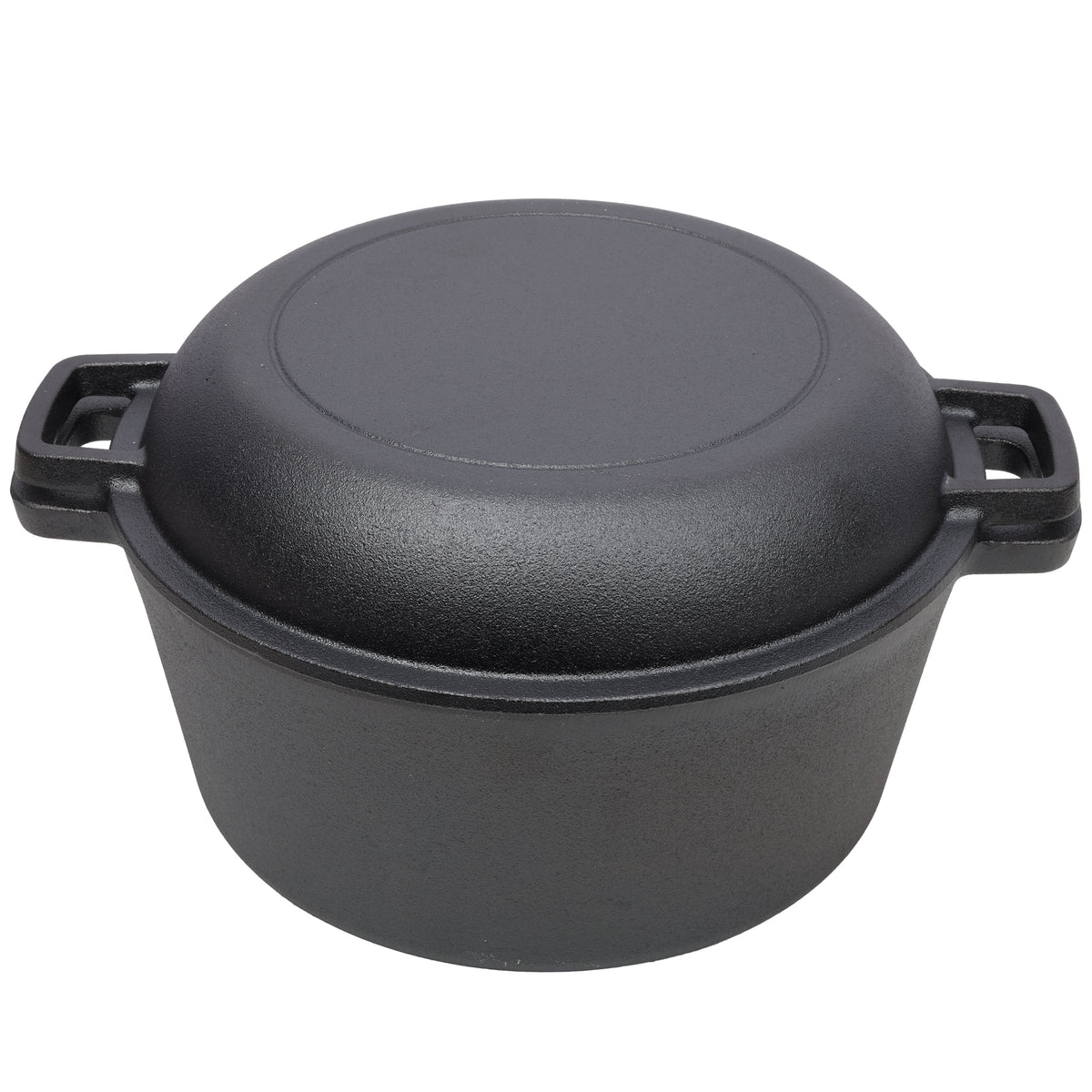 2 in 1 Pre-Seasoned Cast Iron Dutch Oven